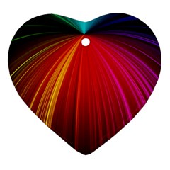 Background Color Colorful Rings Ornament (heart)