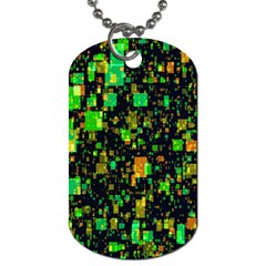 Squares And Rectangles Background Dog Tag (two Sides)