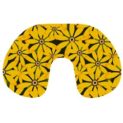 Texture Flowers Nature Background Travel Neck Pillows by Sudhe