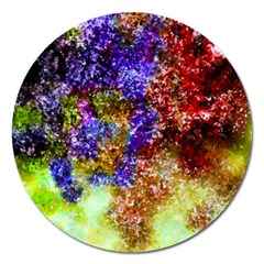 Splashes Of Color Background Magnet 5  (round)