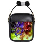 Splashes Of Color Background Girls Sling Bag Front