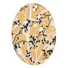 Floral Pattern Background Ornament (oval)