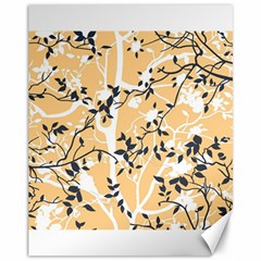 Floral Pattern Background Canvas 11  X 14 