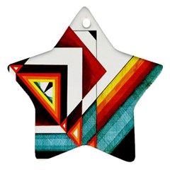 Diamond Acrylic Paint Pattern Star Ornament (two Sides)