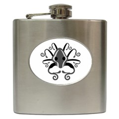 Black And Gray Giant Squid Hip Flask by WayfarerApothecary