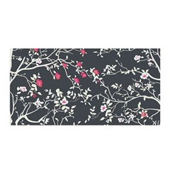 Black And White Floral Pattern Background Satin Wrap