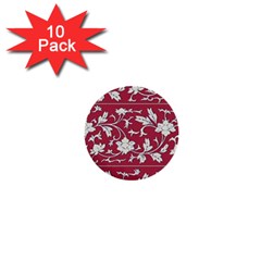 Floral Pattern Background 1  Mini Buttons (10 Pack) 