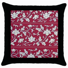 Floral Pattern Background Throw Pillow Case (black)