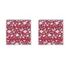 Floral Pattern Background Cufflinks (square)