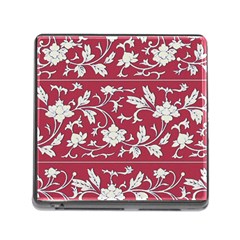 Floral Pattern Background Memory Card Reader (square 5 Slot) by Sudhe