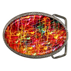 Random Colored Light Swirls Belt Buckles