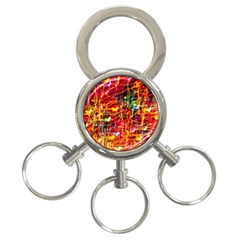 Random Colored Light Swirls 3-ring Key Chains