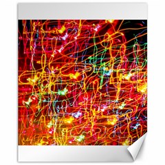 Random Colored Light Swirls Canvas 11  X 14 