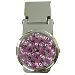 Beautiful Floral Pattern Background Money Clip Watches Front