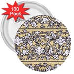 Floral Pattern Background 3  Buttons (100 pack)  Front