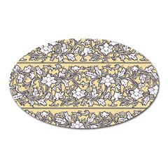 Floral Pattern Background Oval Magnet