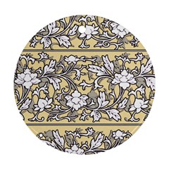 Floral Pattern Background Round Ornament (two Sides)