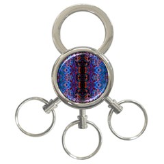 Kaleidoscope Art Pattern Ornament 3-ring Key Chains