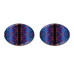 Kaleidoscope Art Pattern Ornament Cufflinks (oval)