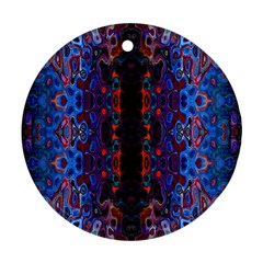 Kaleidoscope Art Pattern Ornament Round Ornament (two Sides)