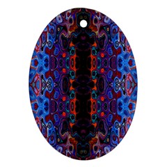 Kaleidoscope Art Pattern Ornament Oval Ornament (two Sides) by Sudhe