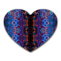 Kaleidoscope Art Pattern Ornament Heart Mousepads