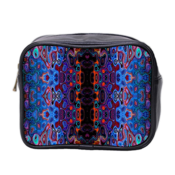 Kaleidoscope Art Pattern Ornament Mini Toiletries Bag (Two Sides)