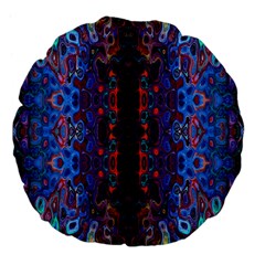 Kaleidoscope Art Pattern Ornament Large 18  Premium Flano Round Cushions by Sudhe