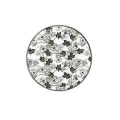 Black And White Floral Pattern Background Hat Clip Ball Marker