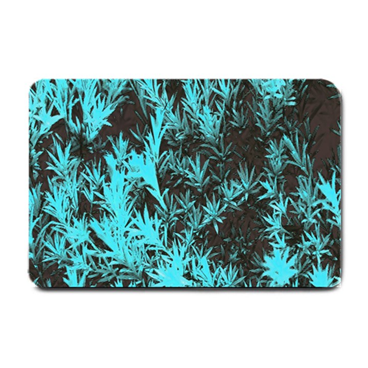 Blue Etched Background Small Doormat 