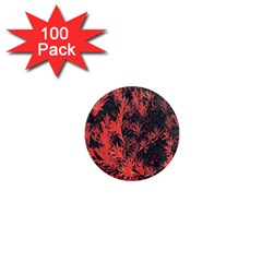 Orange Etched Background 1  Mini Magnets (100 Pack) 