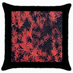 Orange Etched Background Throw Pillow Case (black)