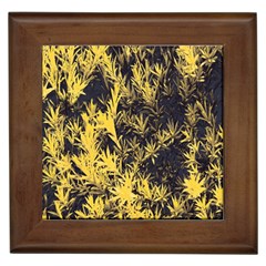 Artistic Yellow Background Framed Tiles