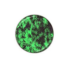 Green Etched Background Hat Clip Ball Marker