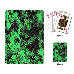 Green Etched Background Playing Cards Single Design