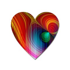 Background Color Colorful Rings Heart Magnet by Sudhe