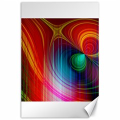 Background Color Colorful Rings Canvas 24  X 36 