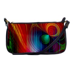 Background Color Colorful Rings Shoulder Clutch Bag by Sudhe