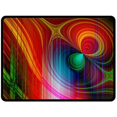 Background Color Colorful Rings Fleece Blanket (large)  by Sudhe