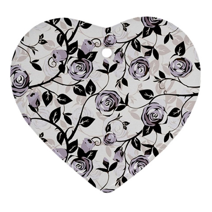 Floral Pattern Background Ornament (Heart)