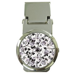 Floral Pattern Background Money Clip Watches