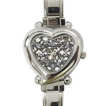 Floral Pattern Background Heart Italian Charm Watch Front