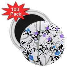 Floral Pattern Background 2 25  Magnets (100 Pack) 