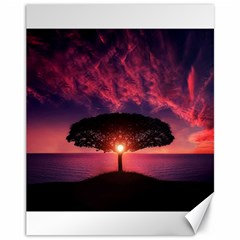 Flight Landscape Nature Sky Canvas 11  X 14  by Sudhe