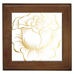 Golden Rose Stakes Framed Tiles