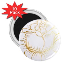 Golden Rose Stakes 2 25  Magnets (10 Pack) 