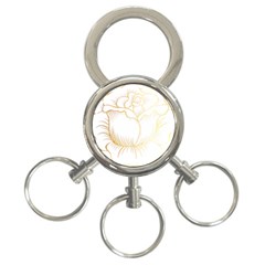 Golden Rose Stakes 3-ring Key Chains