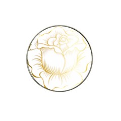 Golden Rose Stakes Hat Clip Ball Marker by Sudhe