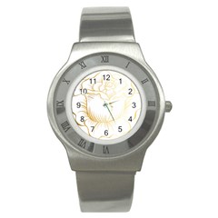 Golden Rose Stakes Stainless Steel Watch