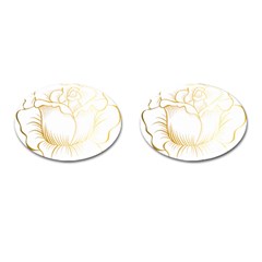 Golden Rose Stakes Cufflinks (oval)